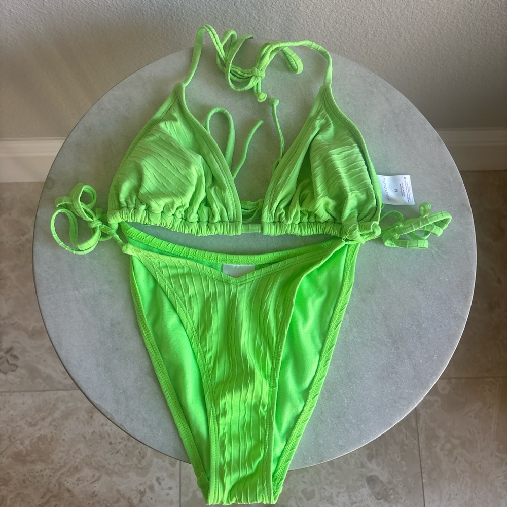 Xhilaration Bright Green Bikini Set